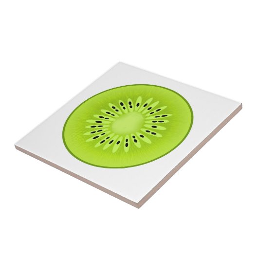 Kiwi Stilisierter Obstschnitt Fliese (Seite)