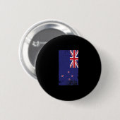Kiwi-Stolz Reise Urlaub Neuseeland-Flagge Button (Vorne & Hinten)