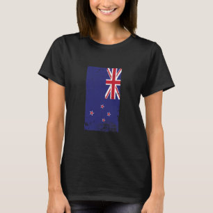 Kiwi-Stolz Reise Urlaub Neuseeland-Flagge T-Shirt