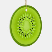 Kiwi Stylized Fruit Slice Keramik Ornament (Rechts)