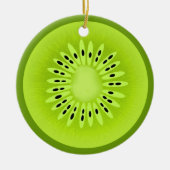 Kiwi Stylized Fruit Slice Keramik Ornament (Vorne)