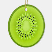 Kiwi Stylized Fruit Slice Keramik Ornament (Links)