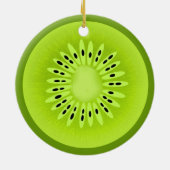 Kiwi Stylized Fruit Slice Keramik Ornament (Hinten)