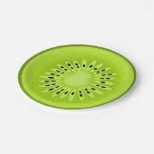 Kiwi Stylized Fruit Slice Pappteller (Schrägansicht)