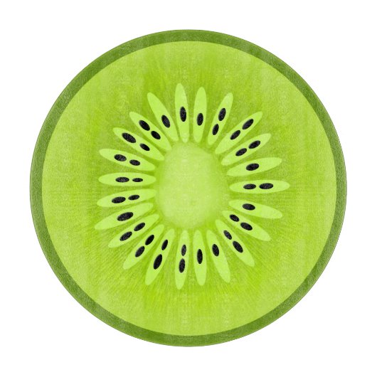 Kiwi Stylized Fruit Slice Schneidebrett (Vorderseite)