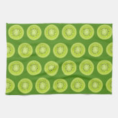 Kiwi Stylized Fruit Slices Geschirrtuch (Horizontal)