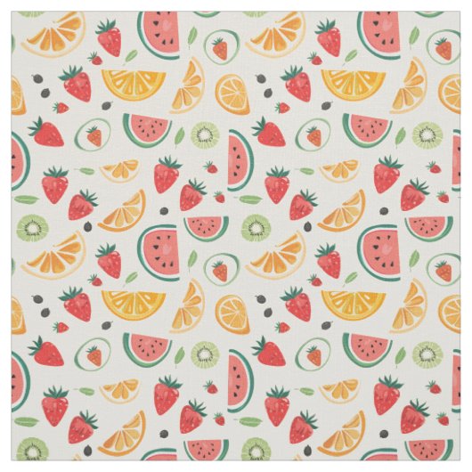 Kiwi- und botanisches Muster  Stoff (Muster)