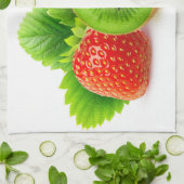 Kiwi und Erdbeere Geschirrtuch (Gefaltet)