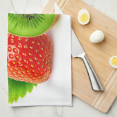 Kiwi und Erdbeere Geschirrtuch (Viertel Falte)