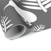 Kiwi und Farne Neuseeländisches Umschlagpapier Geschenkpapier (Rolleneckpunkt)