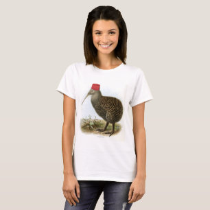 Kiwi-Vogel, der Fez-absurdes Vintages trägt T-Shirt