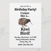 Kiwi-Vogel-Geburtstagsfeier Einladung (Vorderseite)