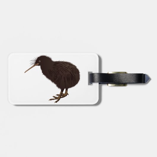 Kiwi-Vogel Gepäckanhänger (Rückseite horizontal)