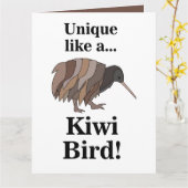 Kiwi-Vogel Karte (Gelbe Blume)