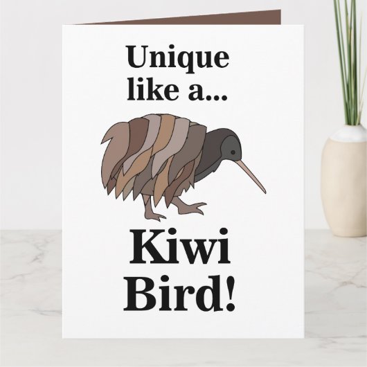 Kiwi-Vogel Karte (Vorderseite)