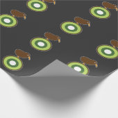 Kiwi-Vogel-lustiges Kiwi-Geschenk Geschenkpapier (Ecke)