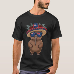 Kiwi-Vogel Neuseeland-Flagge T-Shirt