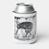 Kiwi-Vogel schwarz-weiß Dosenkühler (Kanne Rückseite)