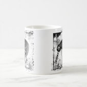 Kiwi-Vogel schwarz-weiß Kaffeetasse (Mittel)