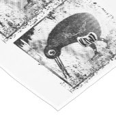 Kiwi-Vogel schwarz-weiß Kurzer Tischläufer (Ecke)