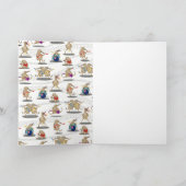 Kiwi Vogel spielt akustische Gitarre Karte (Innenseite)