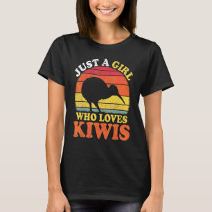Kiwi-Vogel Vintage Nur Ein Mädchen Das Kiwis Liebt T-Shirt