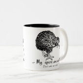 Kiwi-Vogel Zweifarbige Tasse (VorderseiteRechts)