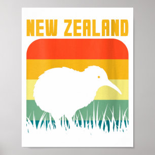 Kiwi-Vogelfrau nz Reise Neuseeland neu Poster