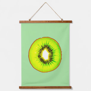 Kiwi Wandteppich Mit Holzrahmen