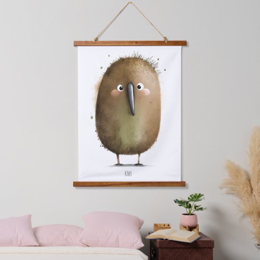 Kiwi Wandteppich Mit Holzrahmen (Schlafzimmer)