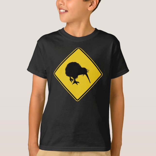 Kiwi Warning T-Shirt (Vorderseite)