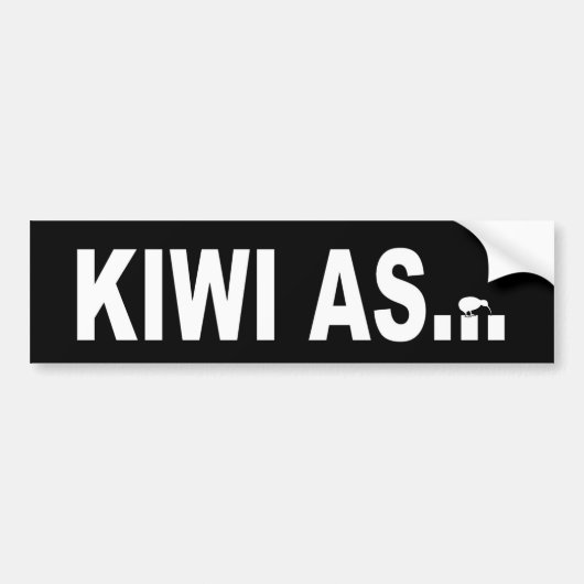Kiwi was jedermann anbetrifft von Neuseeland Autoaufkleber (Vorne)