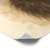 Kiwi Watercolor Portrait Poster (Ecke)