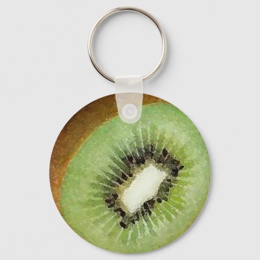 Kiwi Watercolor - Schlüsselkette Schlüsselanhänger (Vorderseite)