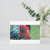 Kiwiana fern paua pohutukawa postkarte (Stehend Vorderseite)