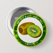 Kiwifruit Monat, WATERCOLOR Button (Vorne & Hinten)