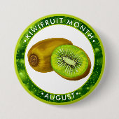 Kiwifruit Monat, WATERCOLOR Button (Vorderseite)