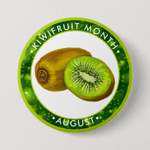 Kiwifruit Monat, WATERCOLOR Button
