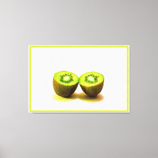 "Kiwifruit" Niedliches Foto. Jetzt kaufen Leinwanddruck (Vorderseite)