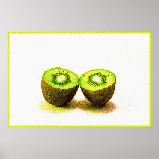 "Kiwifruit" Niedliches Foto. Jetzt kaufen Poster (Vorne)