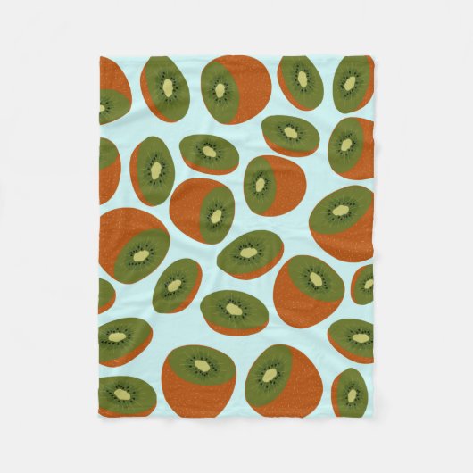 Kiwifruit Pattern Fleecedecke (Vorderseite)