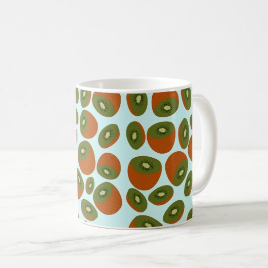 Kiwifruit Pattern Kaffeetasse (VorderseiteRechts)