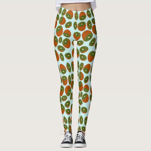 Kiwifruit Pattern Leggings (Vorderseite)