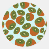 Kiwifruit Pattern Runder Aufkleber (Vorderseite)