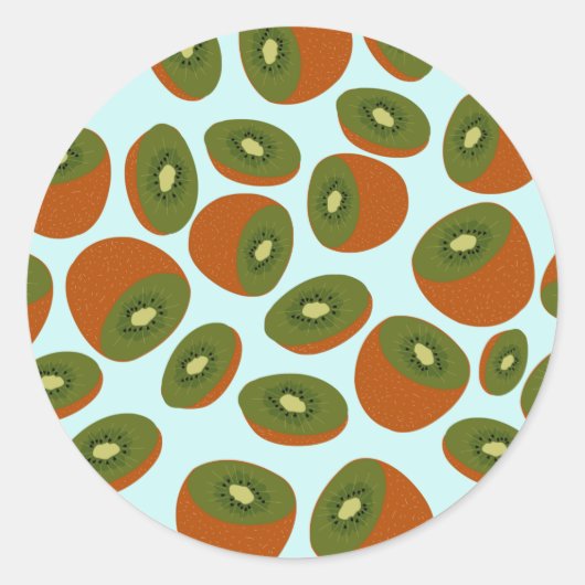 Kiwifruit Pattern Runder Aufkleber (Vorderseite)