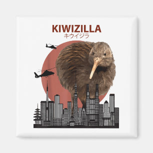Kiwizilla Lustiger Kiwi _ Neuseeland Vogelliebhabe Magnet