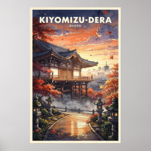 Kiyomizu-dera Kyoto Vintage Reise Poster