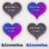 Kizomba Tanzherz Custom-Cut Vinyl Sticker
