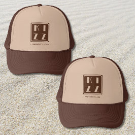 Kizz Kizomba Dance Logo Cappie brauner Hut Truckerkappe