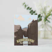 kjeragbolten norwegisches Reiseplakat. (Stehend Vorderseite)